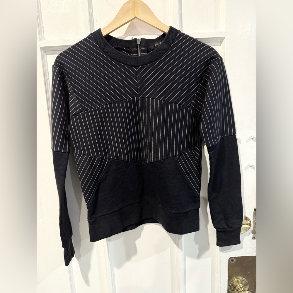 J. Crew Navy and White Striped Top